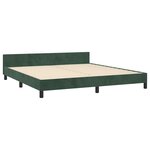 vidaXL Cadre de lit avec tête de lit Vert foncé 160x200 cm Velours