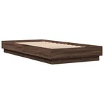 vidaXL Cadre de lit chêne marron 90x200 cm bois d'ingénierie