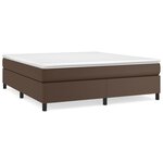vidaXL Cadre de lit Marron 160x200 cm Similicuir