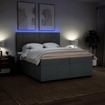 vidaXL Sommier à lattes de lit avec matelas Gris foncé 200x200cm Tissu