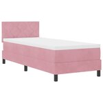vidaXL Lit à ressorts avec matelas Rose 80 x 200 cm Velours