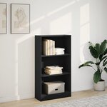 vidaXL Bibliothèque noir 60x24x109 cm bois d'ingénierie