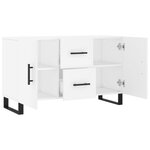 vidaXL Buffet blanc 100x36x60 cm bois d'ingénierie