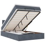 vidaXL Lit ottoman avec matelas et LED gris foncé 90x200cm