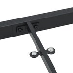 vidaXL Table de jardin noire 140x80x73 cm en verre trempé