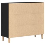 Buffet vidaXL Noir Chêne 90x34x80 cm en Bois d'ingénierie