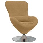 vidaXL Fauteuil œuf Marron 63 x 73 x 90 cm Velours