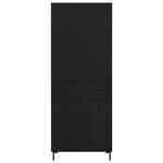 vidaXL Haut Armoire Chêne noir 69 5 x 34 x 180 cm Bois d'ingénierie
