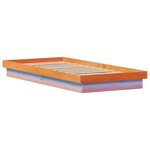vidaXL Cadre de lit à LED sans matelas 100x200 cm bois massif