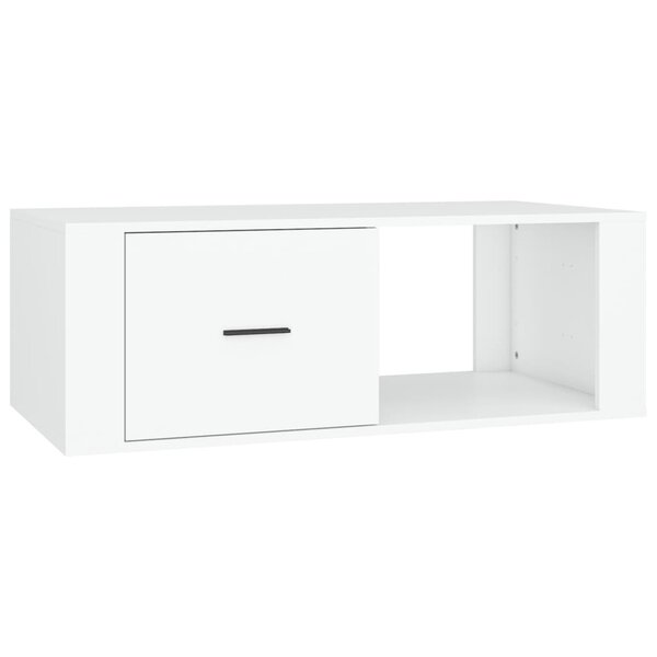 vidaXL Table basse Blanc 100x50 5x35 cm Bois d'ingénierie