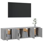 vidaXL Ensemble de meubles TV 3 Pièces Sonoma gris Bois d'ingénierie