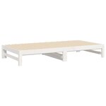 vidaXL Lit coulissant sans matelas blanc 2x(100x200) cm
