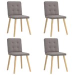 vidaXL Chaises à manger lot de 4 taupe tissu