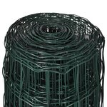 vidaXL Clôture euro Acier 10 x 1 5 m Vert