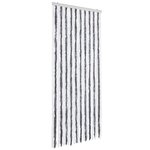 vidaXL Moustiquaire Gris et blanc 90x200 cm Chenille