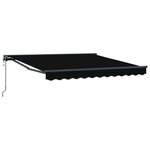 vidaXL Auvent Rétractable Noir 300x250 cm tissu