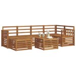 vidaXL Ensemble de canapés d'extérieur 7 pc Naturel Polyester