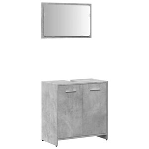 vidaXL Armoire de bain avec miroir gris béton bois d'ingénierie