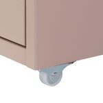 Caisson de bureau armoire meuble de rangement à roulettes avec 5 tiroirs 69 x 28 x 41 cm marron clair 03_0009102