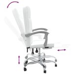 vidaXL Fauteuil inclinable de bureau Blanc Similicuir