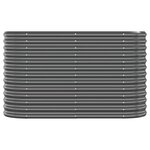vidaXL Lit surélevé de jardin Acier galvanisé Anthracite