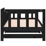 vidaXL Lit coulissant sans matelas noir 2x(90x190) cm