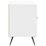 vidaXL Meuble TV Blanc brillant 99 x 34 5 x 50 cm Bois d'ingénierie