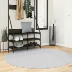 vidaXL Tapis HUARTE à poils courts doux et lavable gris Ø 160 cm