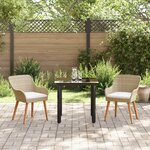 vidaXL Ensemble de salle à manger de jardin 3 pièces en rotin polybeige