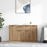 vidaXL Buffets 2 Pièces Chêne artisanal 60 x 30 x 70 cm Bois d'ingénierie