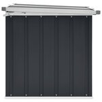 vidaXL Boîte de rangement de jardin Anthracite 129x67x65 cm