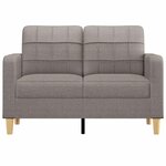 vidaXL Canapé à 2 places Taupe 120 cm Tissu