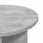 vidaXL Table d'appoint 2 Pièces Gris béton Ø 39 x 38 cm Bois d'ingénierie