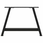 vidaXL Pieds de table basse en forme de A  2 pièces  noir  70 x (42-43) cm  acier