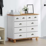 vidaXL Commode ASKIM Blanc 91 x 40 x 79 cm Bois de pin massif