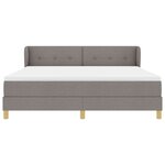 vidaXL Lit à ressorts avec matelas Taupe 180 x 200 cm tissu