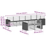 vidaXL Ensemble de canapés d'extérieur 8 pc Polyester