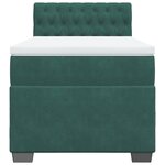 vidaXL Sommier à lattes de lit avec matelas Vert foncé 90x190 cm