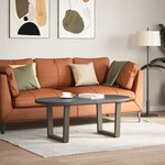 vidaXL Pieds de table basse en forme de V  2 pièces  acier naturel  60 x (42-43 3) cm