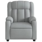 vidaXL Fauteuil de massage inclinable gris clair tissu