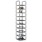 vidaXL Étagère à chaussures 10 niveaux 33x33x174 cm tissu non-tissé