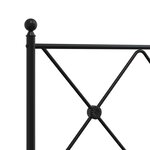 vidaXL Tête de lit de remplacement métal noir 193 cm