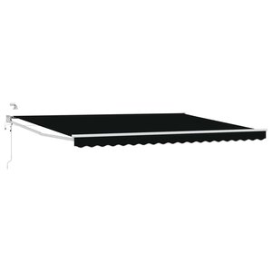 vidaXL Auvent rétractable électrique Noir 4 × 3 m