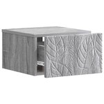 vidaXL Table d'appoint murale Sonoma gris 34 5 x 33 x 20 cm