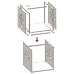 vidaXL Portant de bois de chauffage 40x40x40 cm acier inoxydable