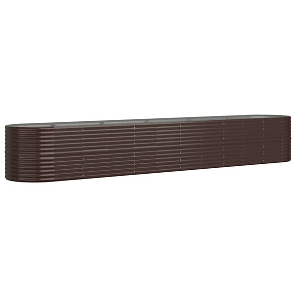 vidaXL Lit surélevé de jardin Acier enduit de poudre marron