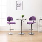 vidaXL Tabourets de bar lot de 2 violet similicuir