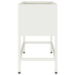 vidaXL Bac de jardin surélevé Blanc 60 x 26 x 45 cm Acier