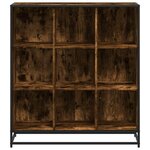 vidaXL Bibliothèque chêne fumé 97 5x33x107 5cm bois d'ingénierie métal