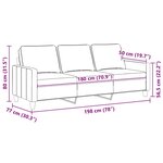 vidaXL Canapé à 3 places Taupe 180 cm Tissu
